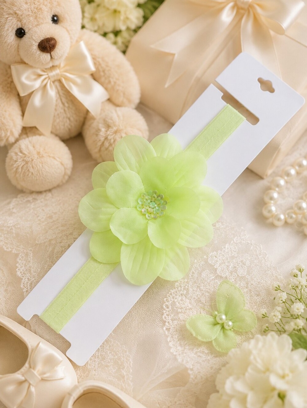 Shimmy Shimmy Lime Flower Headband Baby Toddler Boutique Hair Accessory NWT